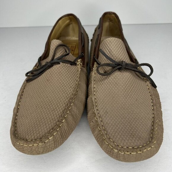 Mercanti Fiorentini Driving Moccasins Shoes Men\'s Newbuck Tan Brazil Size 12 main image 8
